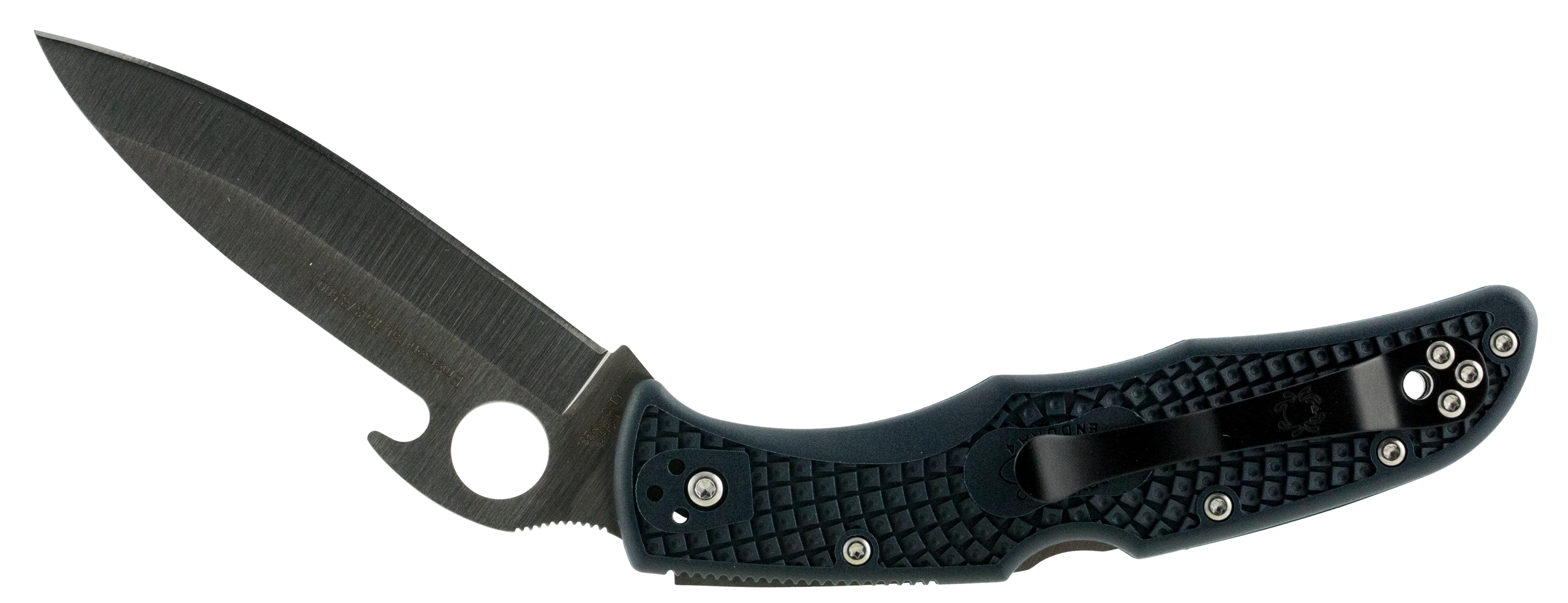 Spyderco Endura 4 Lightweight Folding Knife, Emerson Opener, VG-10 Steel, Gray FRN Handle - C10PGYW