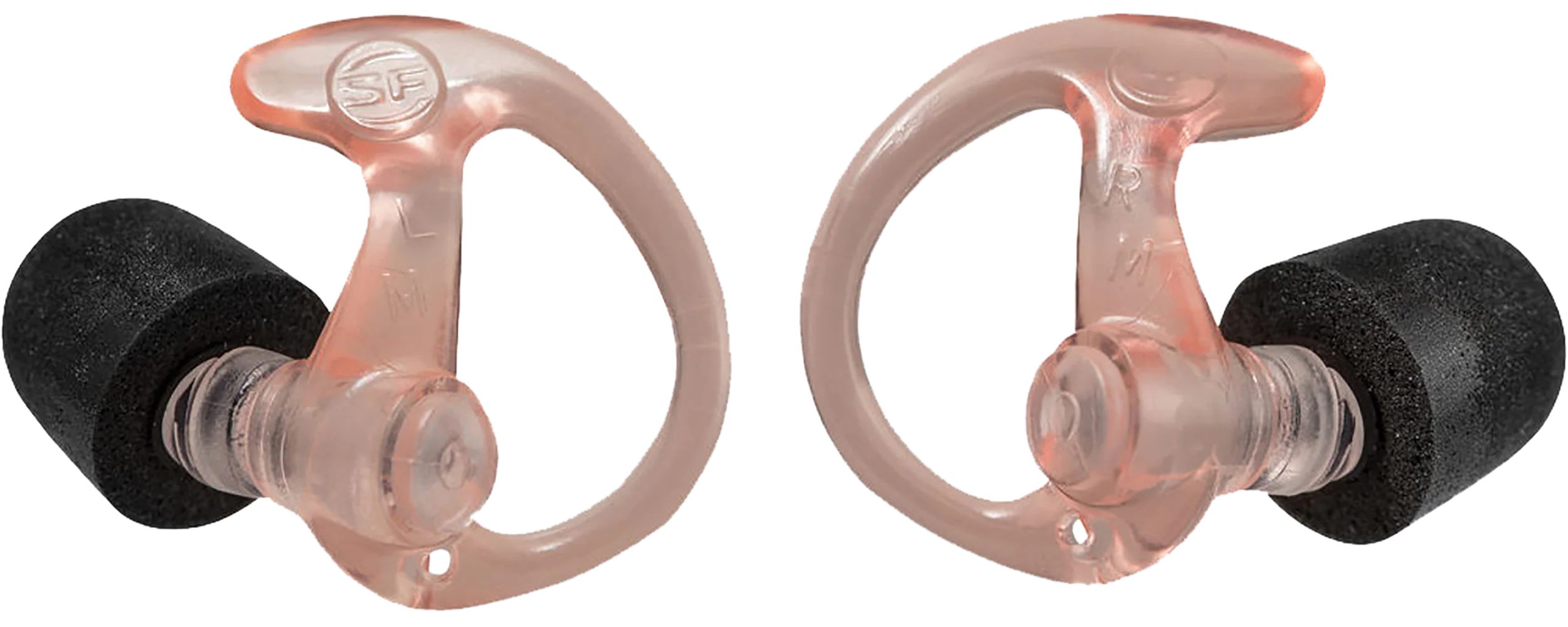 SureFire EP10 Sonic Defenders Ultra Max Full-Block Earplugs, 30 dB NRR, Medium Clear – EP10MPR