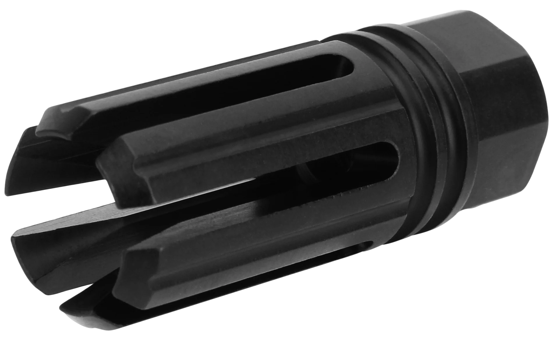 TacFire 6-Prong Flash Hider, Black Nitride Steel, 1/2-28 Threads, 2.22in Length MZ1005N