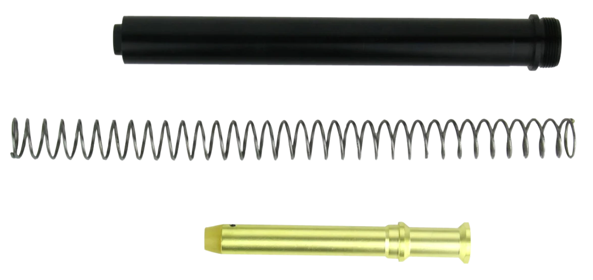 TacFire A2 Mil-Spec AR-15 Rifle Buffer Tube Kit w/ Spring & Buffer, Black Aluminum MAR110