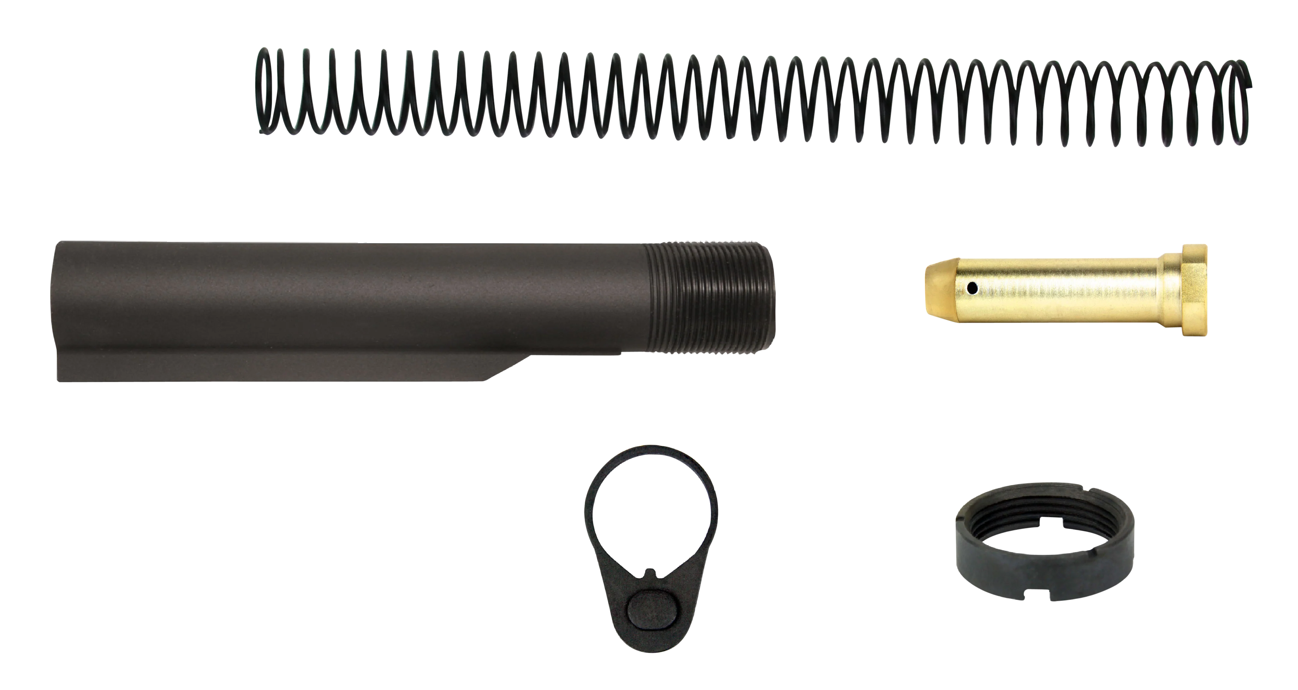 TacFire AR-15 Mil-Spec Buffer Tube Kit, Pistol Tube w/ Foam Insert, 3 oz Buffer MAR047A