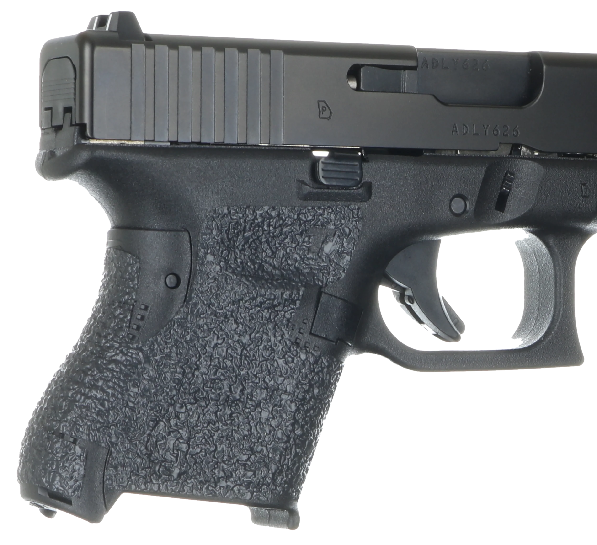 Talon EV03R Adhesive Textured Rubber Grip Wrap for Glock Gen 5 Subcompact Pistols, Black