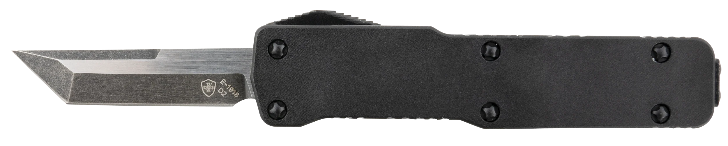 Templar Knife Premium Lightweight Micro Out-The-Front Tanto Knife, D2 Blade, Black – CABR221