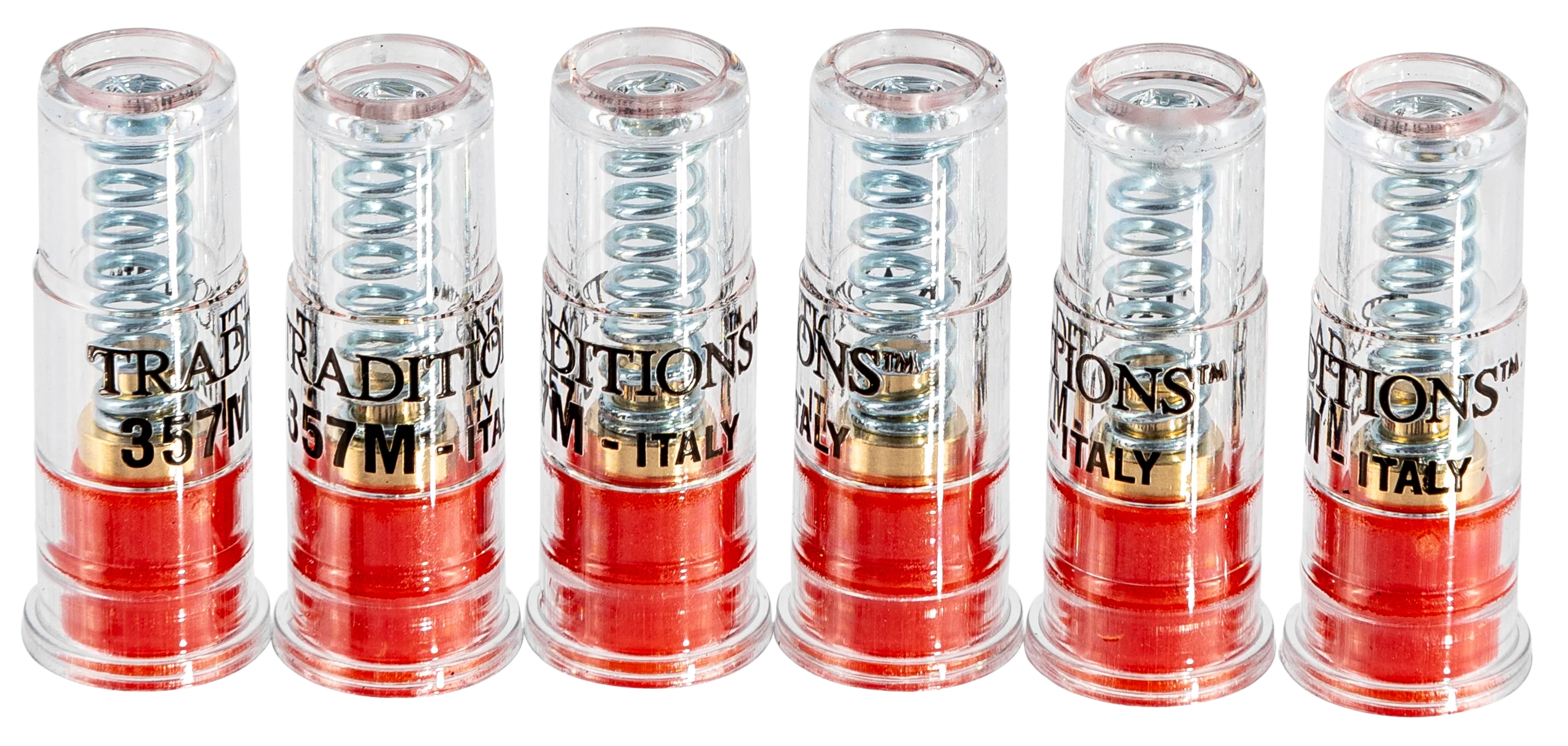 Traditions .357 Magnum Snap Caps, Plastic with Brass Base, 6-Pack Dummy Training Rounds ASC357