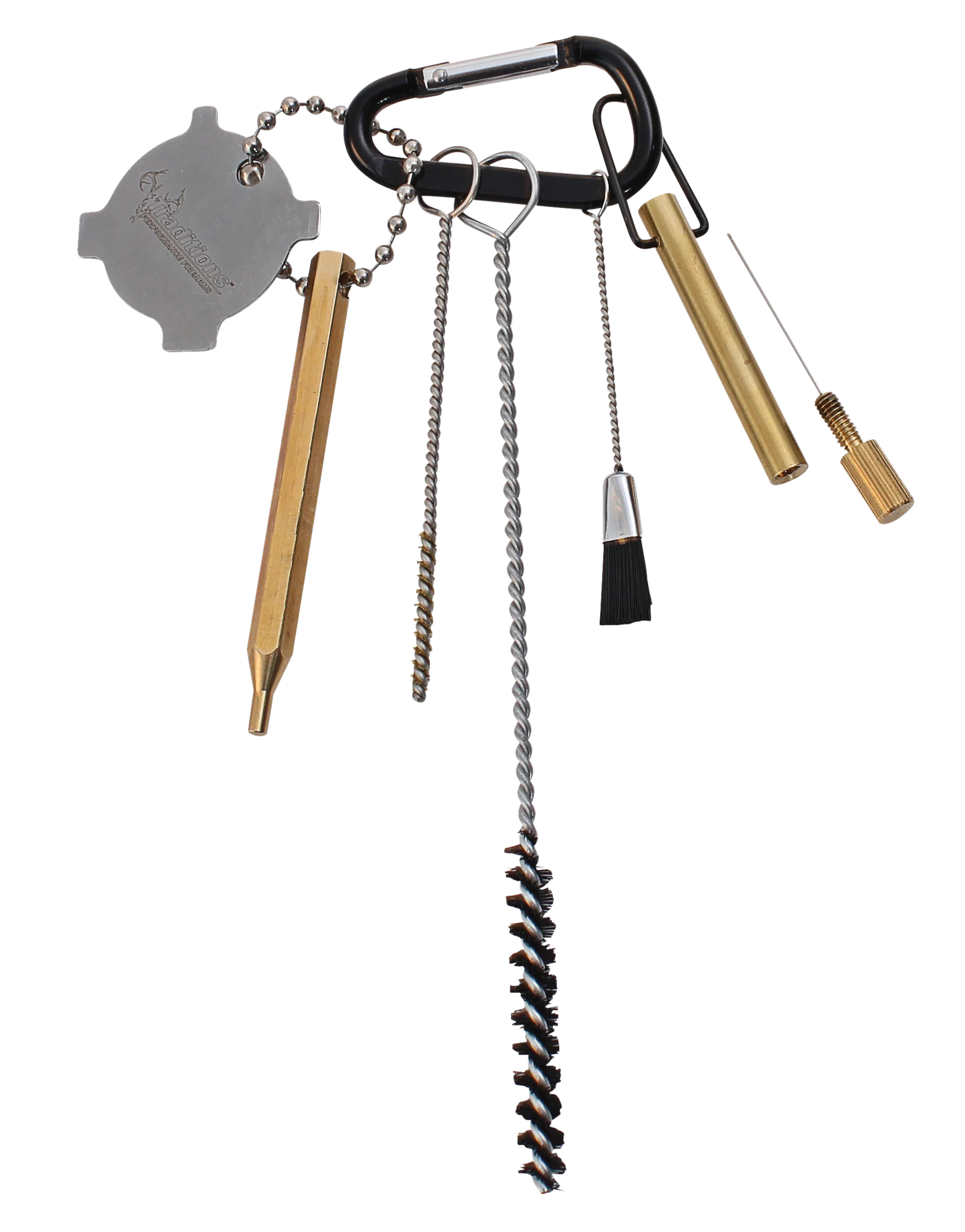Traditions Flintlock Tool Kit for .50 Cal Muzzleloaders w/ Carabiner & 7-Piece Tools A3857