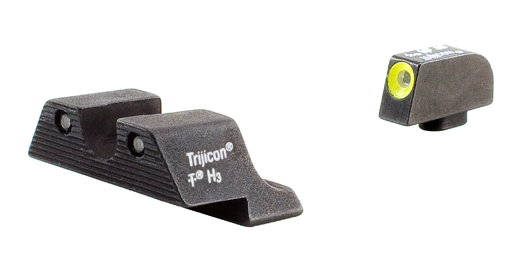 Trijicon 600540 HD Night Sights  Green/Tritium Yellow Outline Front Sight-Green Tritium Black Outline Rear Sight Glock Glock 17/17L/19 Standard Frame