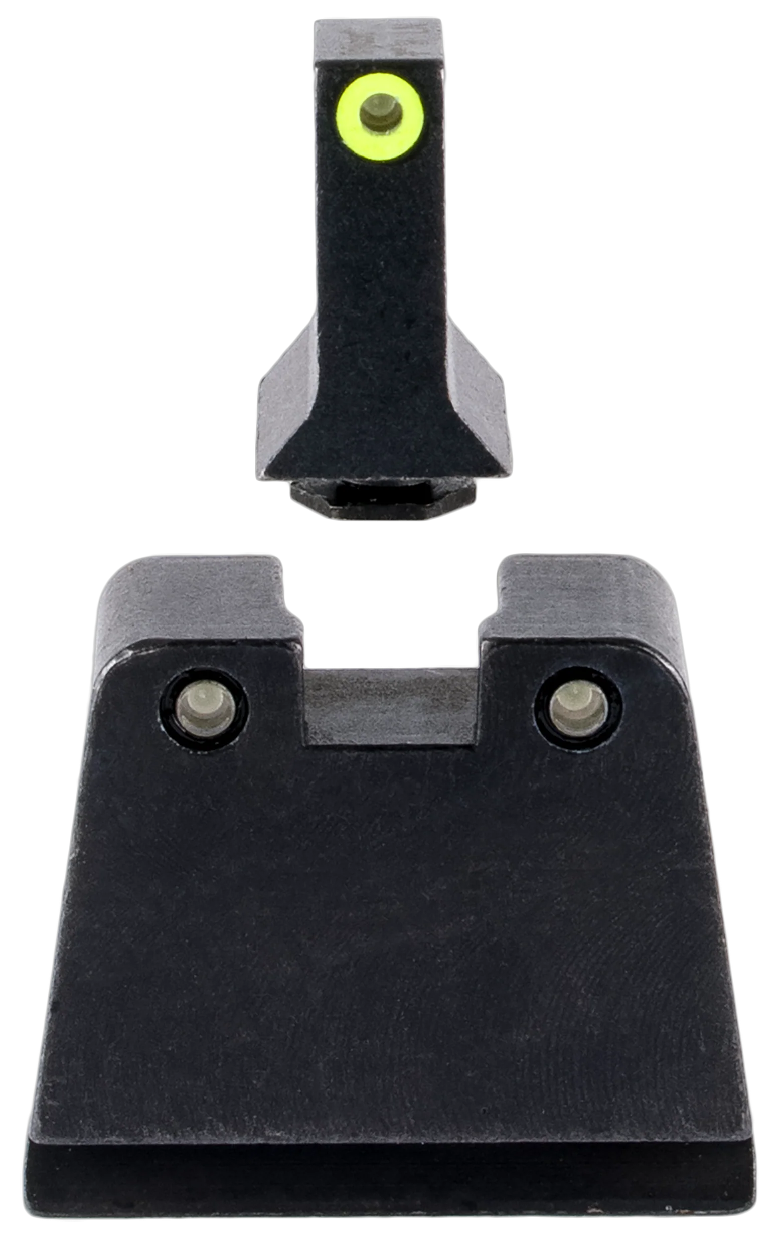Trijicon GL243C601143 Suppressor/Optic Height Sights  Green/Tritium Yellow Outline Front Sight-Green/Tritium Black Outline Rear Sight Glock 42/43/43X Slim Frame