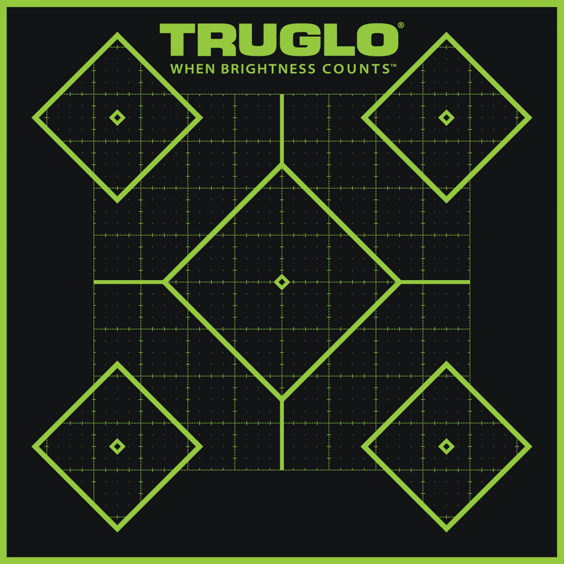 Truglo Tru-See 5-Diamond Splatter Self-Adhesive Paper Targets, 12x12, 6-Pack TG14A6