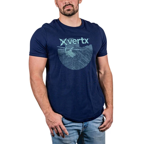 Vertx Peak Assault Graphic T-Shirt, Blue Medium - Soft Cotton Blend, Relaxed Fit VTXF1VTX9039NAMEDIUM