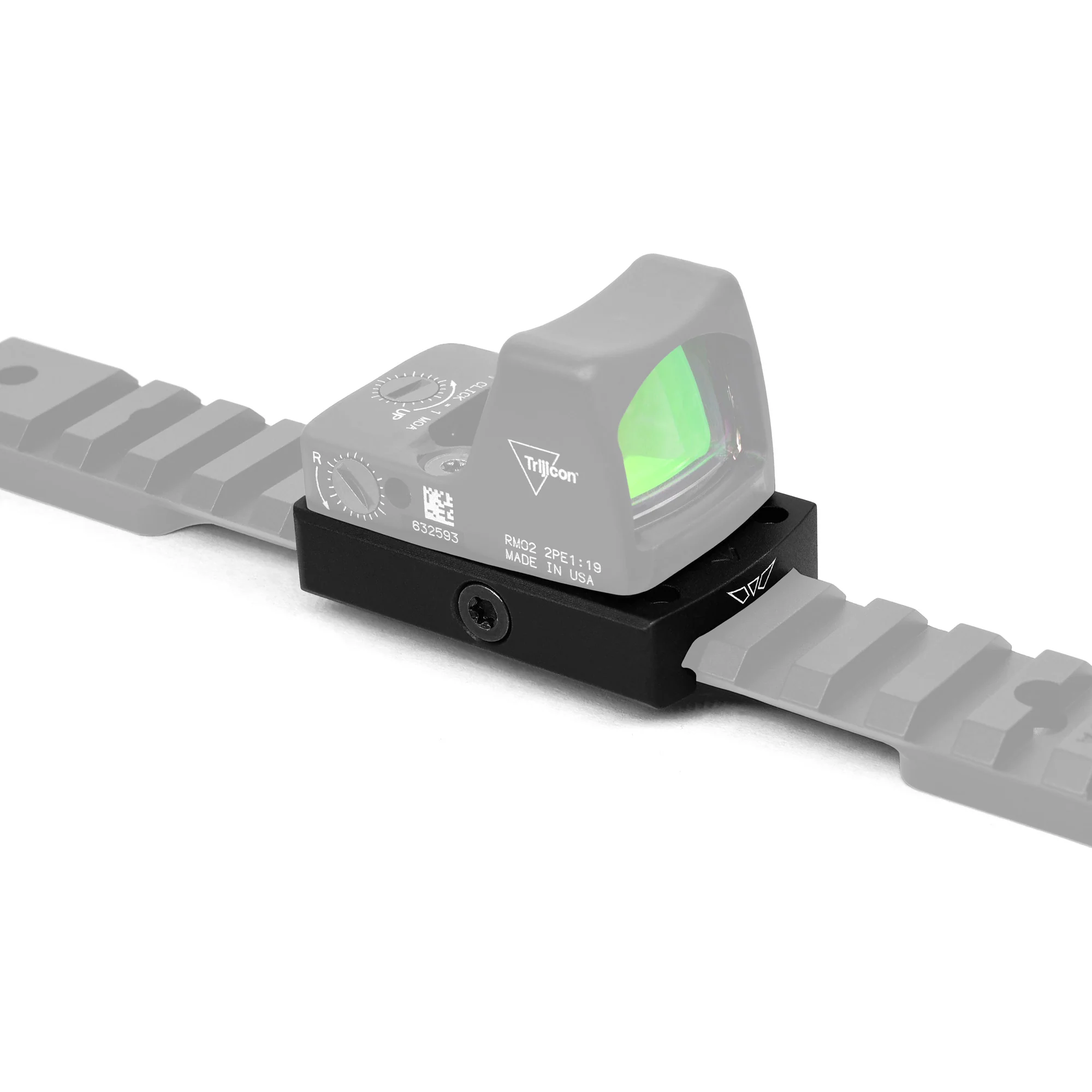 Warne Low-Profile Reflex Red Dot Mount for Picatinny Rail, Black Anodized Aluminum, 6109M