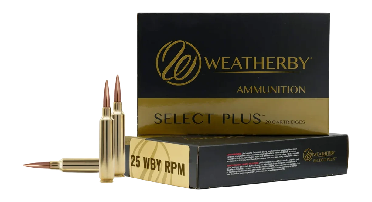 Weatherby Select Plus 25 Weatherby RPM 107gr Hammer Custom Lead-Free Ammo, 20rd Box M25RPM107HCB