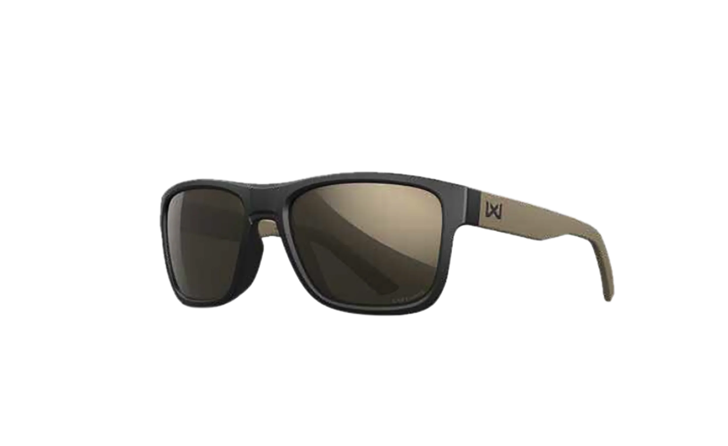 Wiley X Ovation Sunglasses – Tungsten Mirror Polycarbonate, Matte Black/Tan Frame, ANSI Z87.1+, AC6OVN14