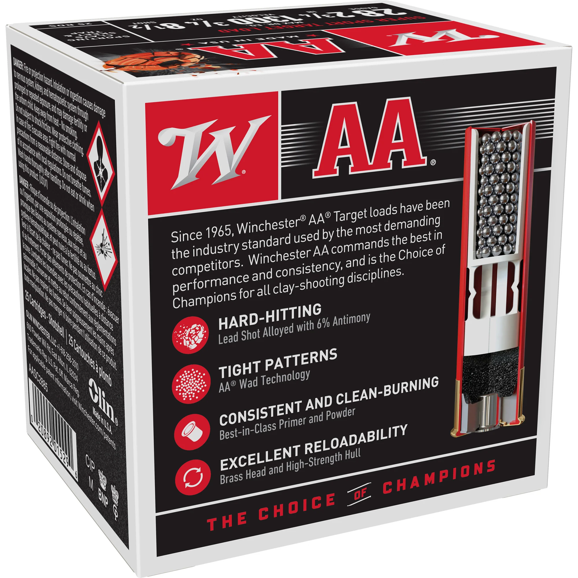 Winchester AA Super Sport 28 Gauge 2-3/4in #8 Lead Target Shotshells 1300 FPS 25rd AASC288 - Image 2