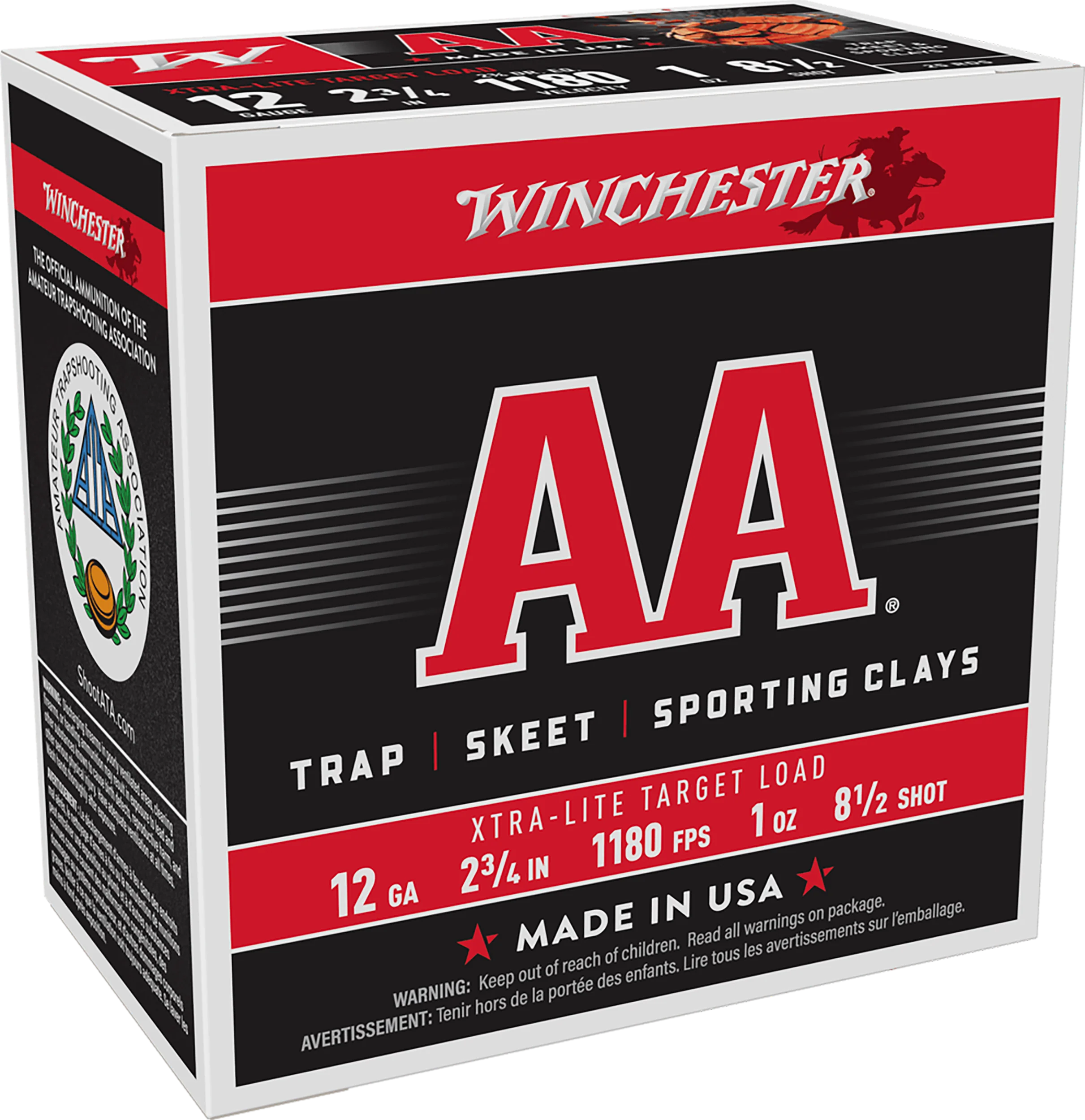 Winchester AA Xtra-Lite 12 Gauge 2.75in 1oz #8.5 Lead Target Shotshells AAL1285