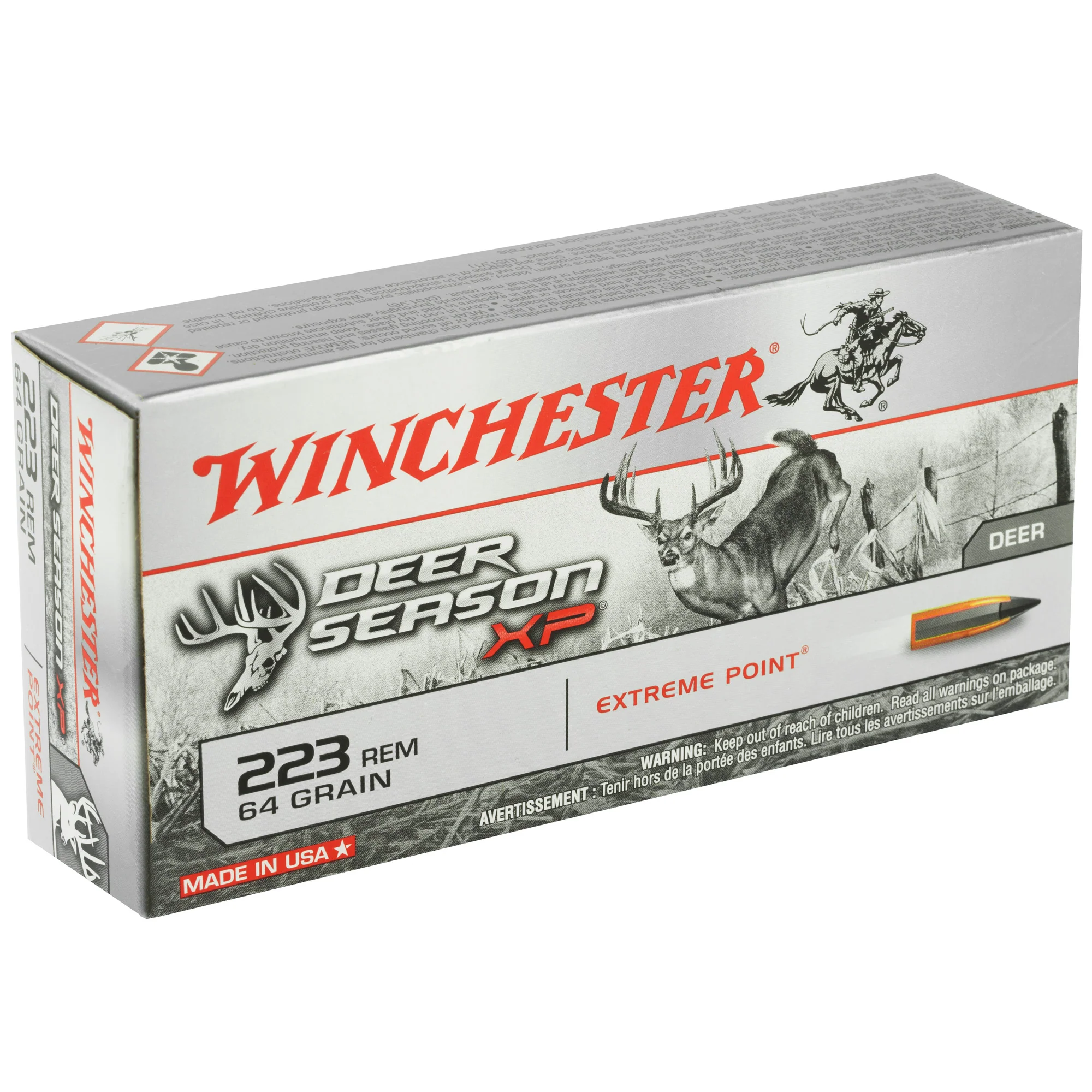 Winchester Ammunition Deer Season XP .223 Remington 64 Grain Extreme Point Rifle Ammo 20ct X223DS - Image 2