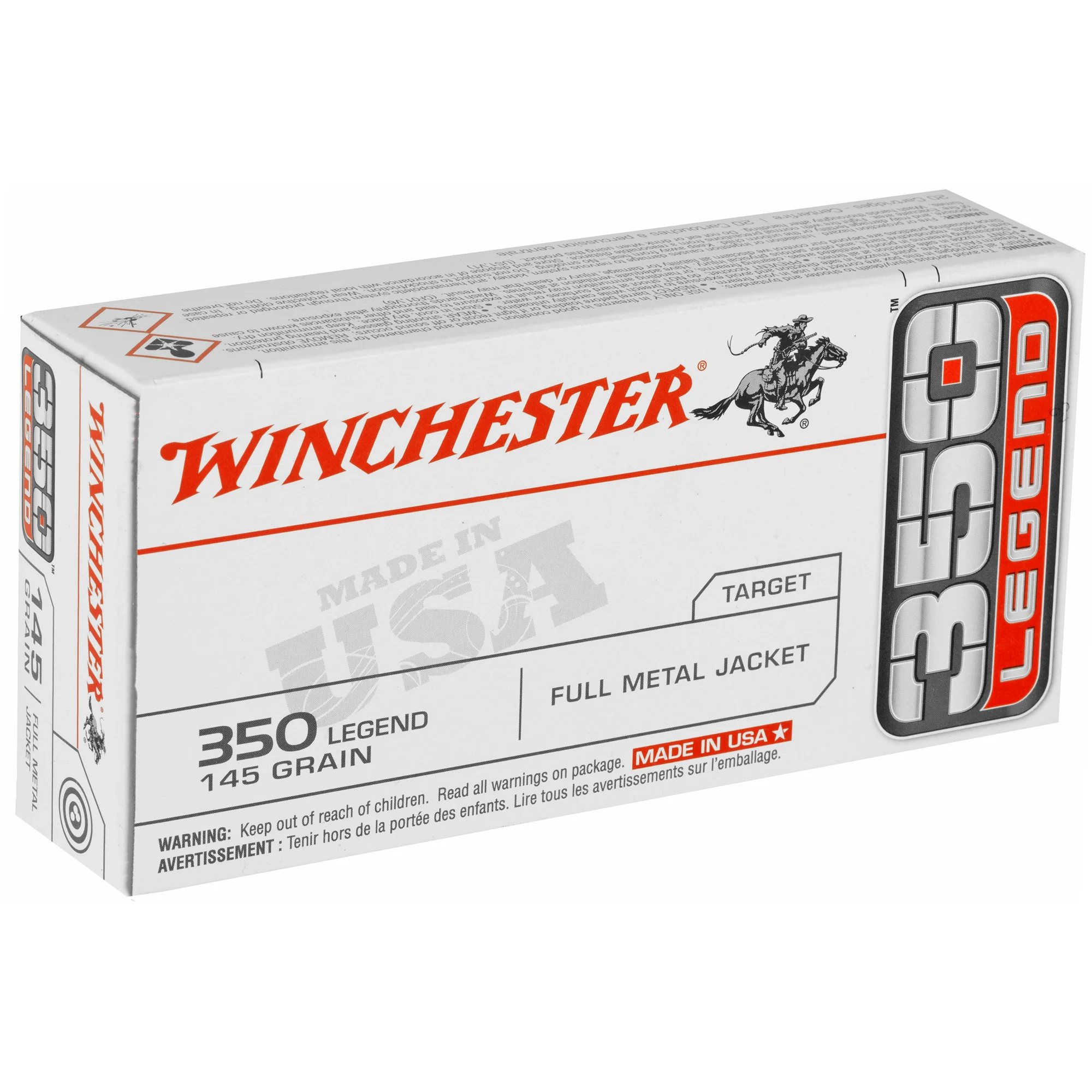 Winchester Ammunition USA .350 Legend 145 Grain Full Metal Jacket Rifle Ammo, 20 Rounds/Box USA3501 - Image 2