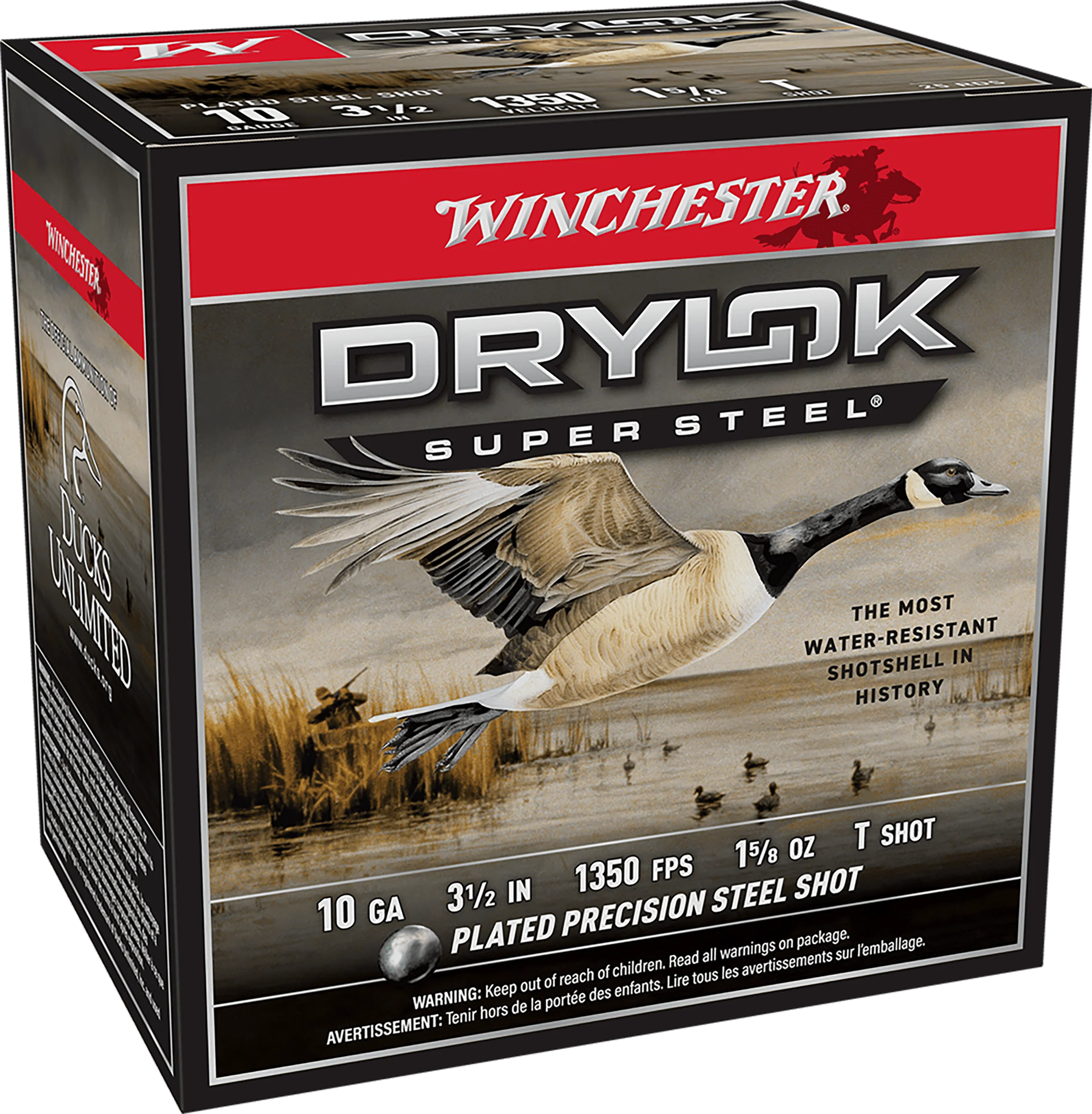 Winchester Drylok Super Steel Magnum 10 Gauge 3.5in T Shot 1-5/8oz Waterfowl Ammo XSC10T