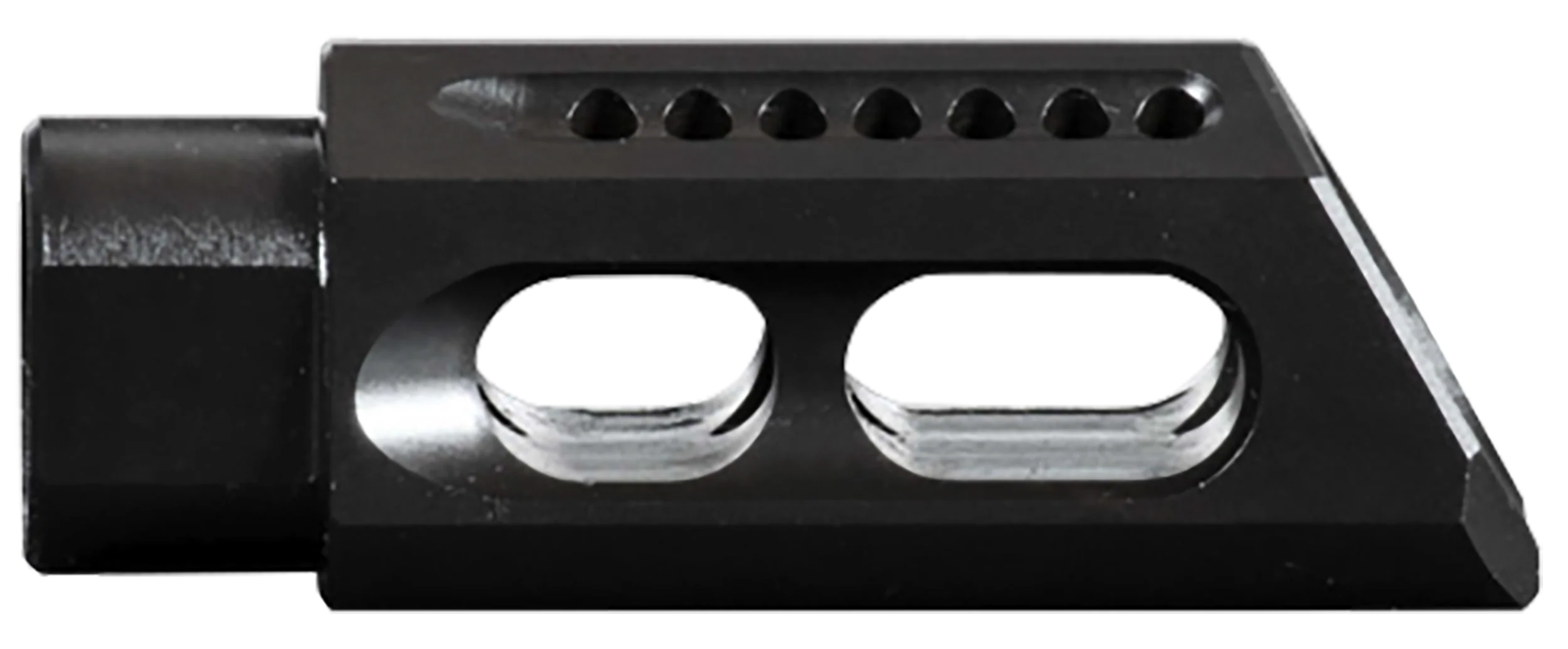 Yankee Hill Slant .30 Cal Muzzle Brake/Compensator, 5/8-24 Thread, Melonite QPQ Black 3085MBA